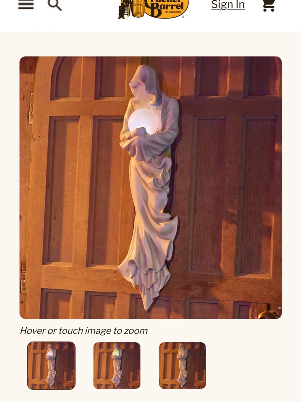 Cracker Barrel White Ghost Wall Night Light Sculpture